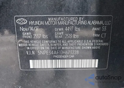 2018 Hyundai Sonata Sel из США, поврежденный, VIN 5NPE34AF1JH673228